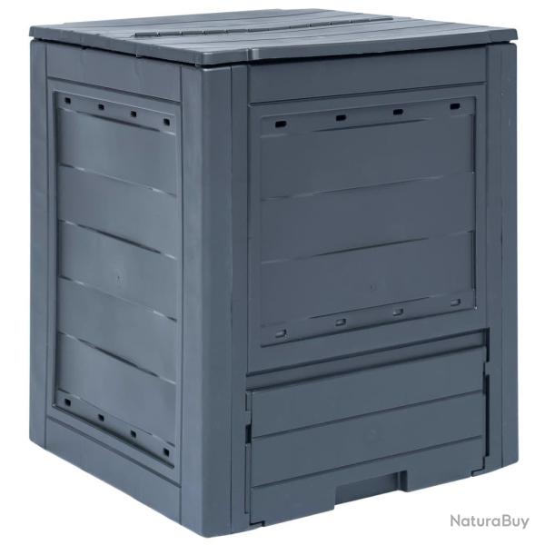Bac � compost de jardin Gris 60x60x73 cm 260 L