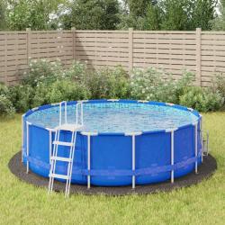 B&acirc;che de piscine gris clair &Oslash;428 cm g&eacute;otextile polyester