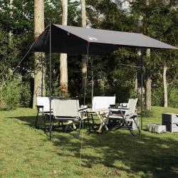 B&acirc;che de camping gris et orange 300x294 cm imperm&eacute;able alsavelo
