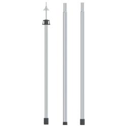 M&acirc;t de b&acirc;che t&eacute;lescopique avec longueur de 102-260 cm Aluminium