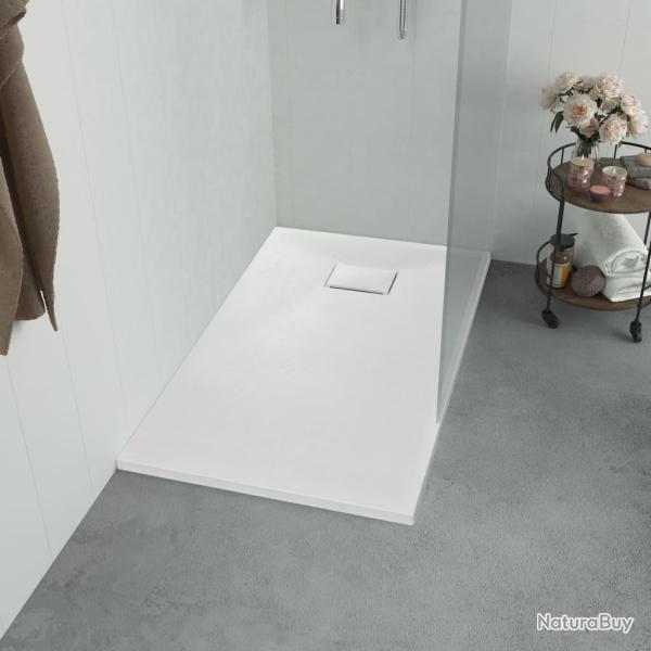 Bac de douche SMC Blanc 90 x 90 cm alsavelo
