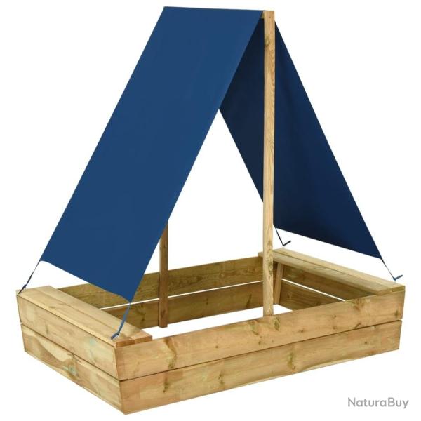Bac � sable avec toit 80x60x97,5 cm Bois de pin impr�gn�