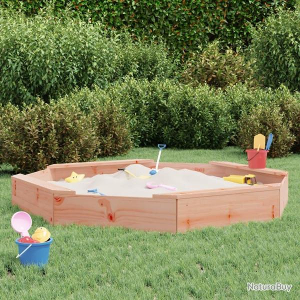 Bac � sable avec si�ges octogone bois massif de douglas alsavelo