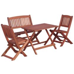 Ensemble &agrave; manger d'ext&eacute;rieur 4 pcs pour enfants Eucalyptus