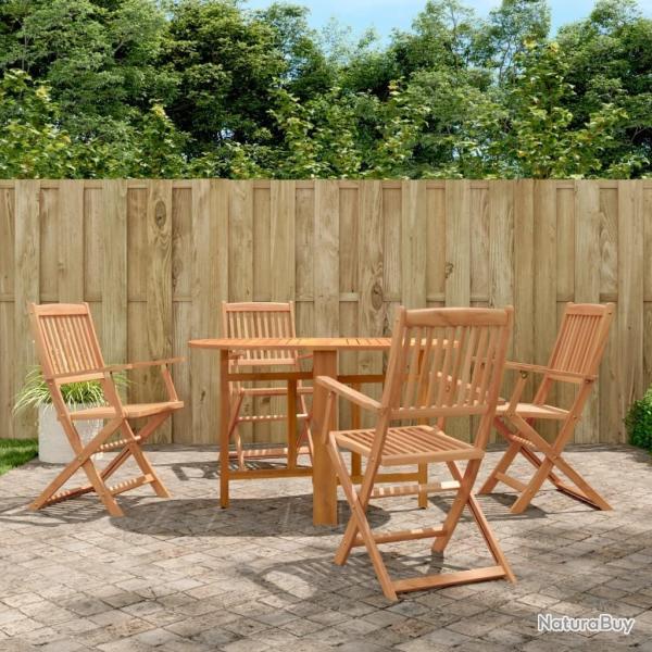 Ensemble � manger d'ext�rieur pliable 5pcs Bois d'acacia solide