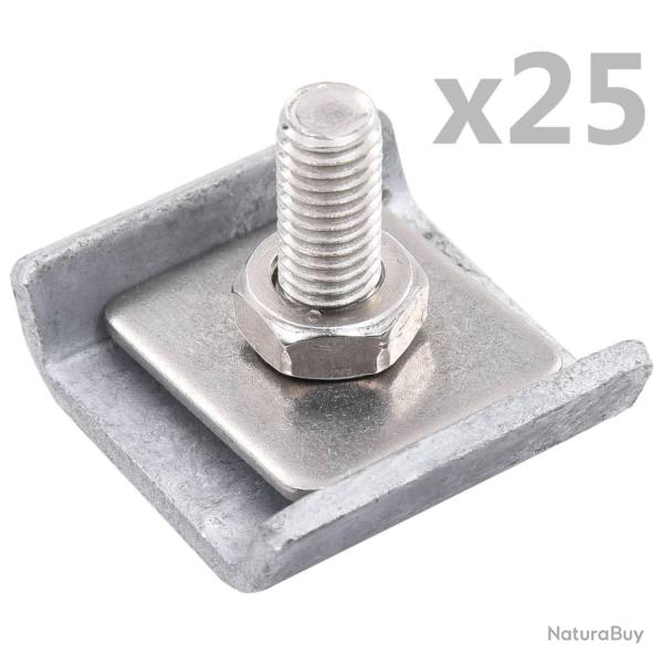 Ensemble de 25 connecteurs de tapis de grille Argent�