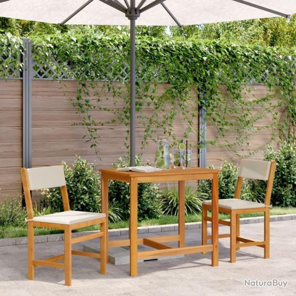 balcon avec coussins 3 pcs bois massif d'acacia alsavelo