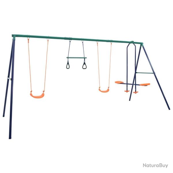 balan�oire et anneaux de gymnastique 4 places Acier