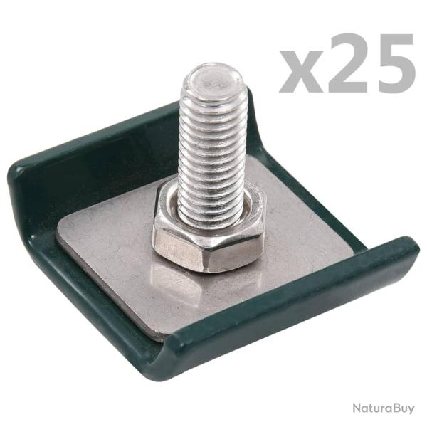 Ensemble de 25 connecteurs de tapis de grille Vert