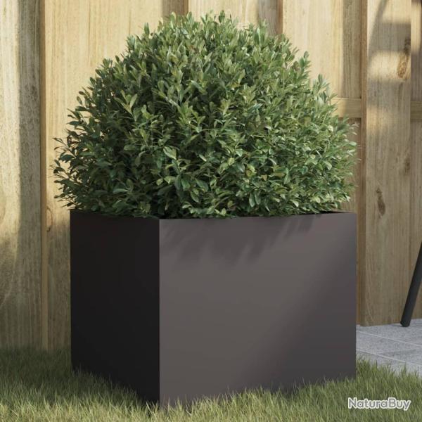 Jardinire noir 32x30x29 cm acier alsavelo
