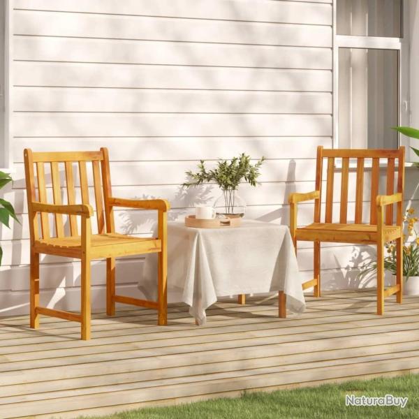 Chaises de jardin lot de 2 Bois d'acacia solide alsavelo