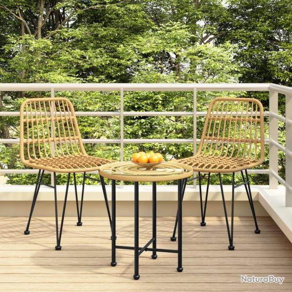 Chaises de jardin lot de 2 48x62x84 cm R�sine tress�e