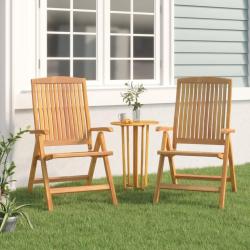 Chaises de jardin inclinables lot de 2 bois massif de teck alsavelo