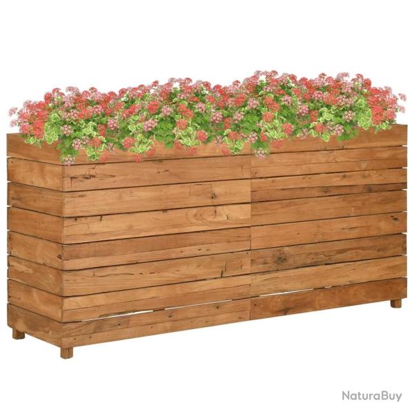 Lit sur�lev� 150x40x72 cm bois de teck recycl� et acier