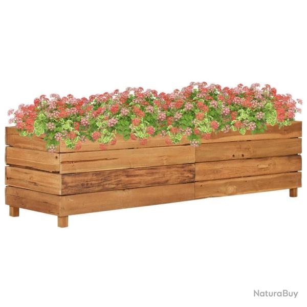 Lit sur�lev� 150x40x38 cm bois de teck recycl� et acier