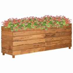 Lit sur&eacute;lev&eacute; 150x40x55 cm bois de teck recycl&eacute; et acier