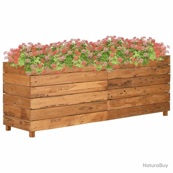 Lit sur�lev� 150x40x55 cm bois de teck recycl� et acier