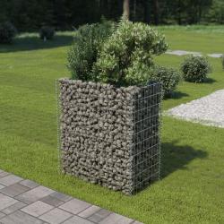 Lit sur&eacute;lev&eacute; &agrave; gabion Acier galvanis&eacute; 90x50x100 cm alsavelo
