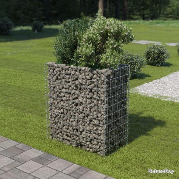 Lit sur�lev� � gabion Acier galvanis� 90x50x100 cm