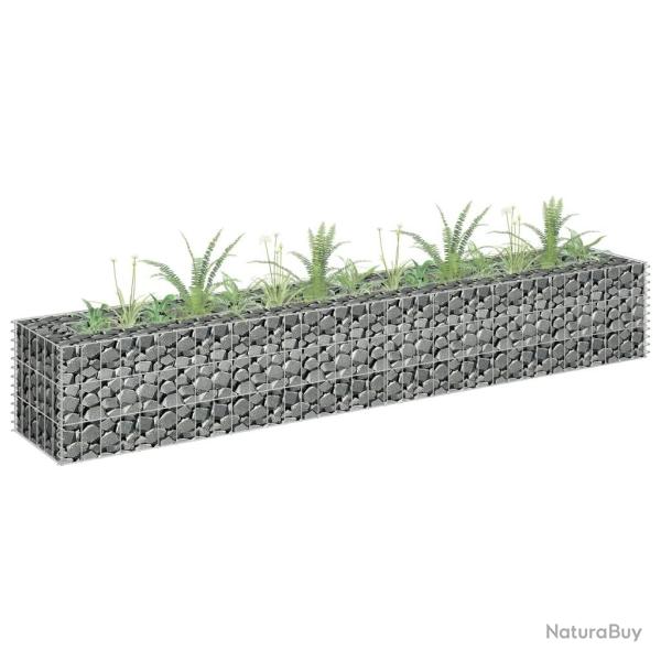 Lit sur�lev� � gabion Acier galvanis� 180x30x30 cm