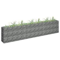 Lit sur&eacute;lev&eacute; &agrave; gabion Acier galvanis&eacute; 270x30x60 cm