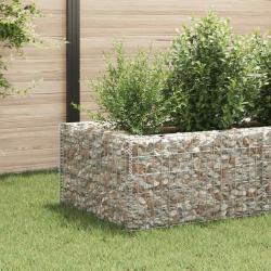 Lit sur&eacute;lev&eacute; &agrave; gabion Acier 360x90x50 cm alsavelo