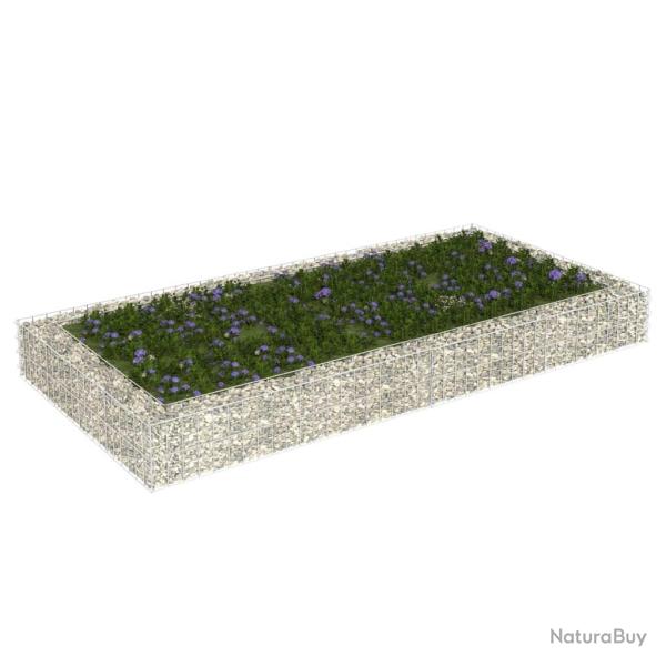 Lit sur�lev� � gabion Acier galvanis� 200x100x20 cm