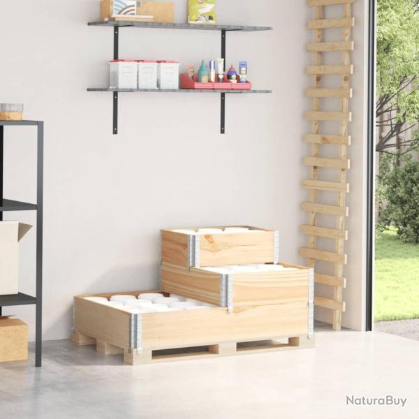 Lit sur�lev� � 3 niveaux 120x80 cm bois de pin massif