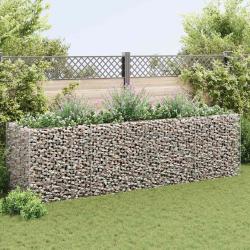 Lit sur&eacute;lev&eacute; &agrave; gabion Acier 360x90x100 cm alsavelo