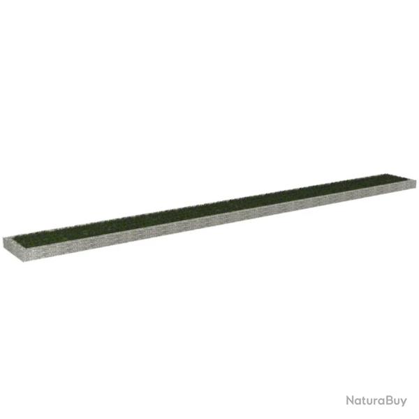 Lit sur�lev� � gabion Acier galvanis� 1000x100x20 cm