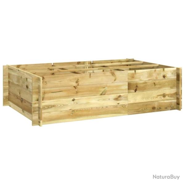 Lit sur�lev� 150x100x40 cm Bois impr�gn� alsavelo