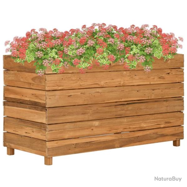 Lit sur�lev� 100x40x55 cm bois de teck recycl� et acier