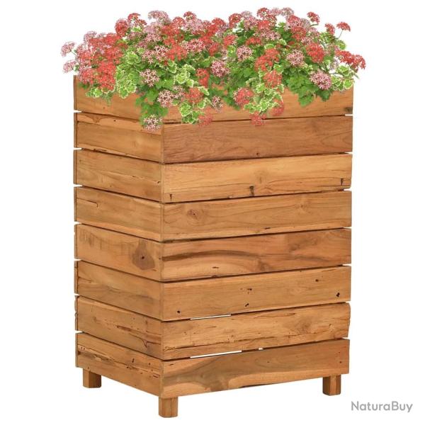 Lit sur�lev� 50x40x72 cm bois de teck recycl� et acier