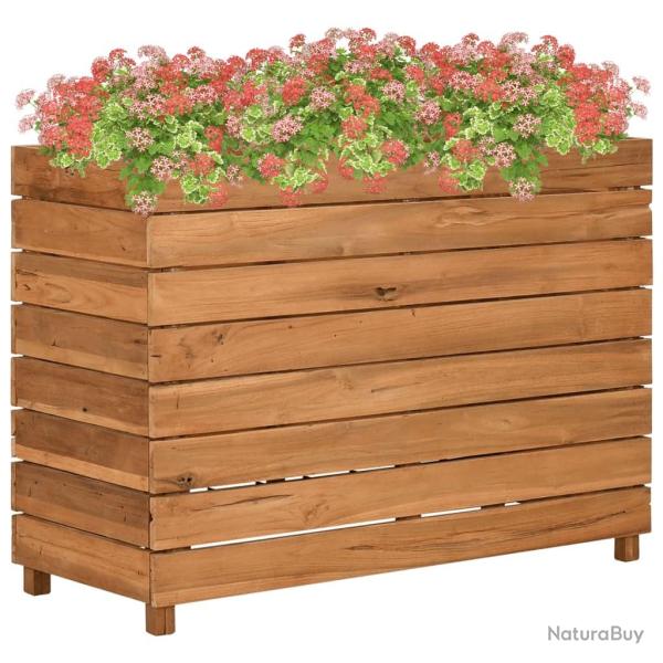 Lit sur�lev� 100x40x72 cm bois de teck recycl� et acier