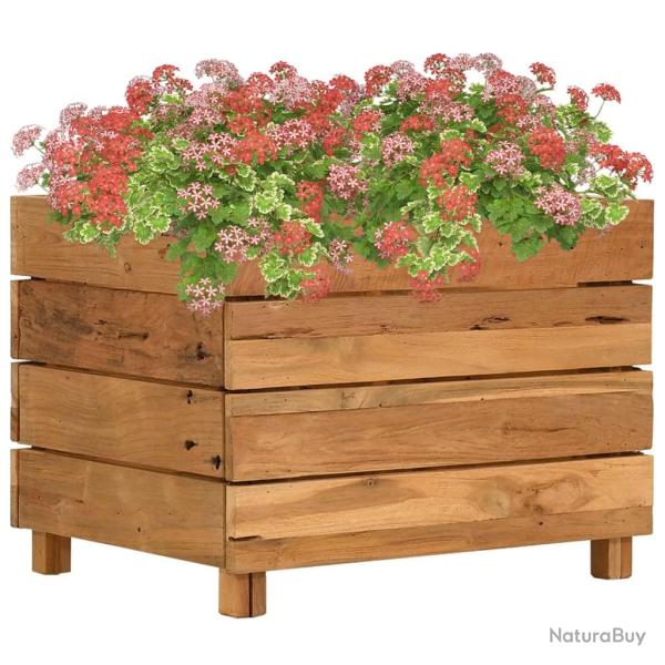 Lit sur�lev� 50x40x38 cm bois de teck recycl� et acier