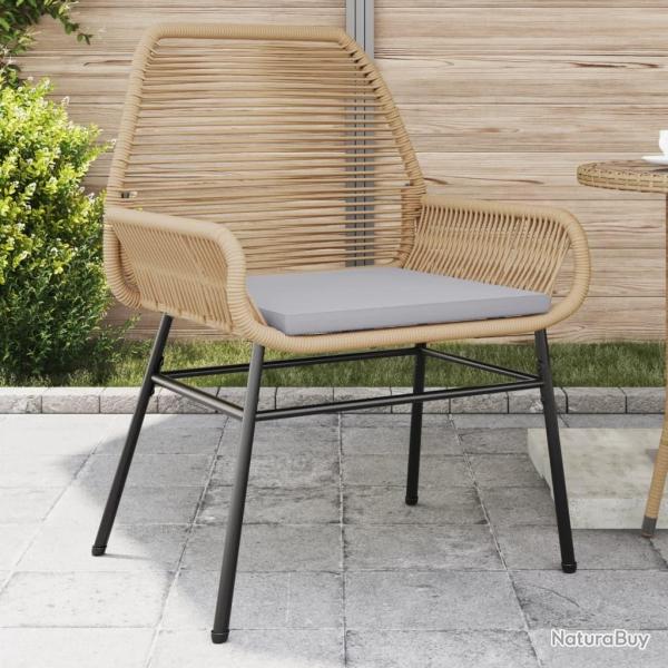 Chaises de jardin lot de 2 et coussins marron rotin alsavelo