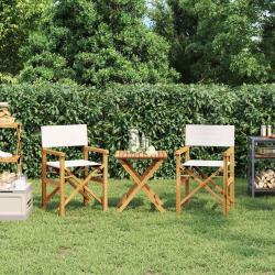 Chaises de metteur en sc&egrave;ne pliantes lot de 2 Bois teck massif