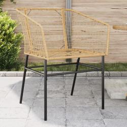 Chaises de jardin lot de 2 marron r&eacute;sine tress&eacute;e
