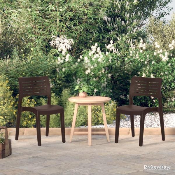 Chaises de jardin lot de 2 Moka Polypropyl�ne