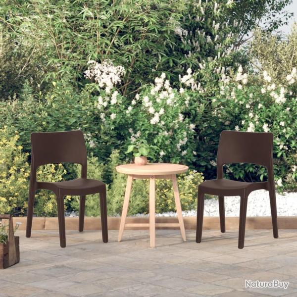 Chaises de jardin lot de 2 Moka Polypropylne alsavelo