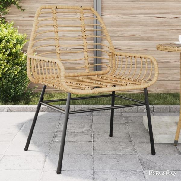 Chaises de jardin lot de 2 marron r�sine tress�e
