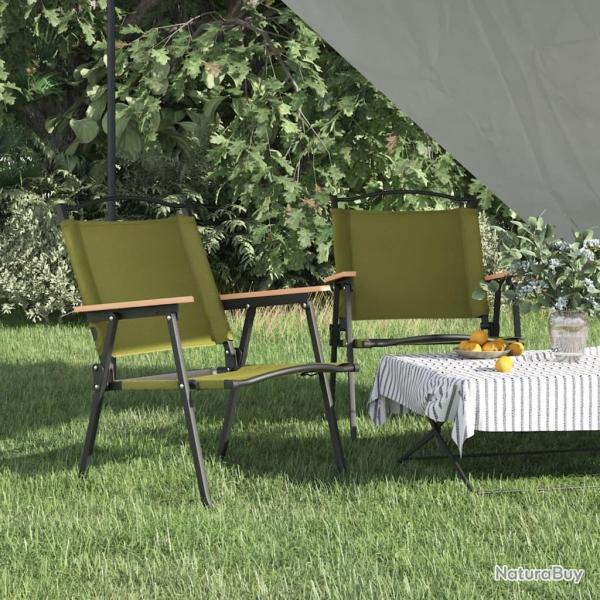 Chaises de camping lot de 2 Vert 54x55x78 cm Tissu Oxford alsavelo