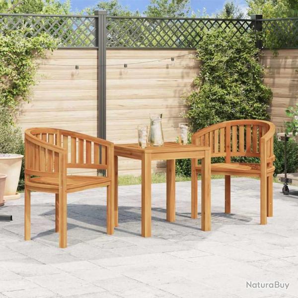 Chaises en forme de banane lot de 2 Bois de teck solide alsavelo