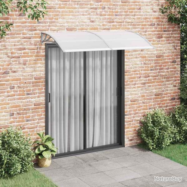 Auvent de porte Gris 200x100 cm Polycarbonate