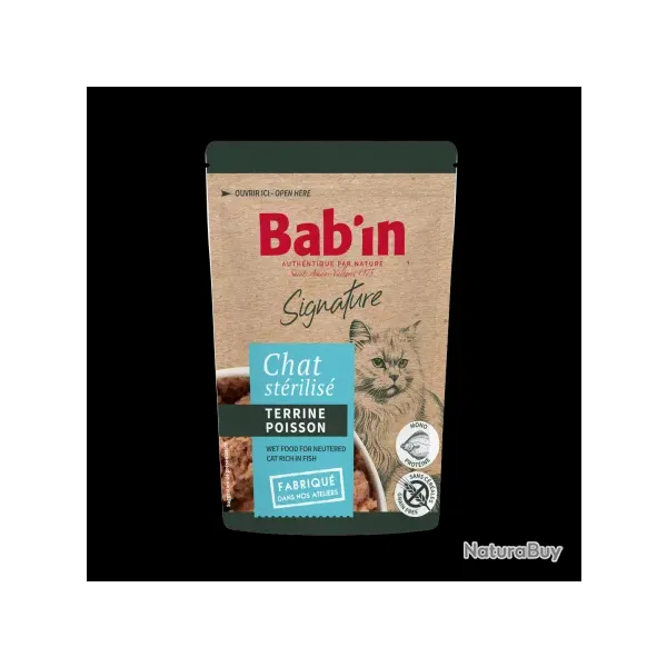 Terrine pour chat au poisson 10x80g