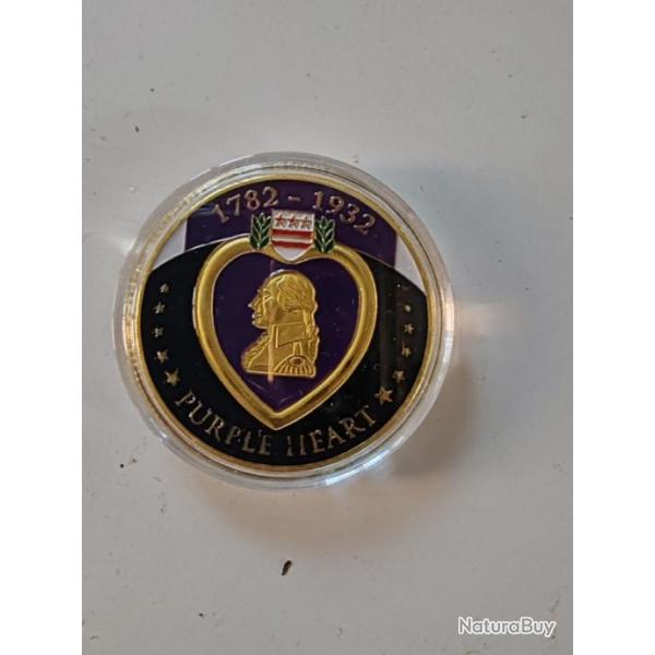 BADGE METAL  "PURPLE HEART"