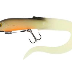 Leurre Souple Fox Rage Slick Eel Loaded 28cm 28cm A l'unit&eacute; UV Hot Olive 57g