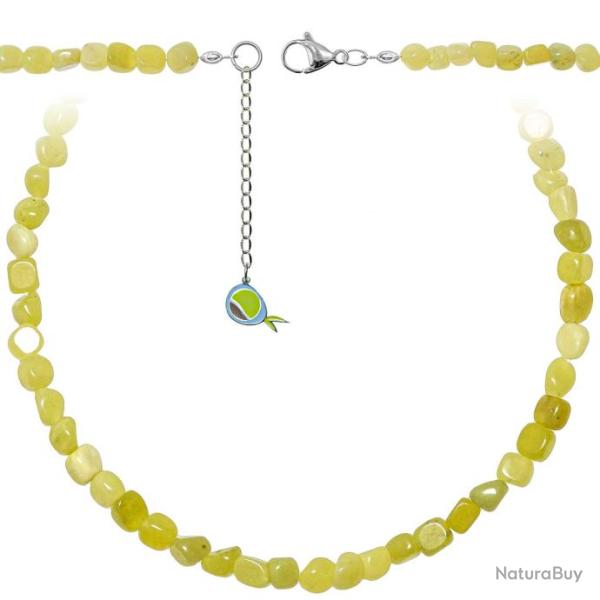 Collier en serpentine - Perles roul�es 5 � 8 mm - 38 cm