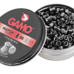 BOITE DE 250 BALLES A AIR PLOMBS GAMO TÊTE PLATE CAL.4.5 MATCH CLASSIC TRAINING