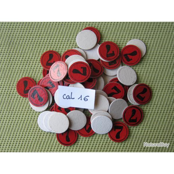 rondelles  carton  num�rot�es  cal  16  No  7   ou  neutres